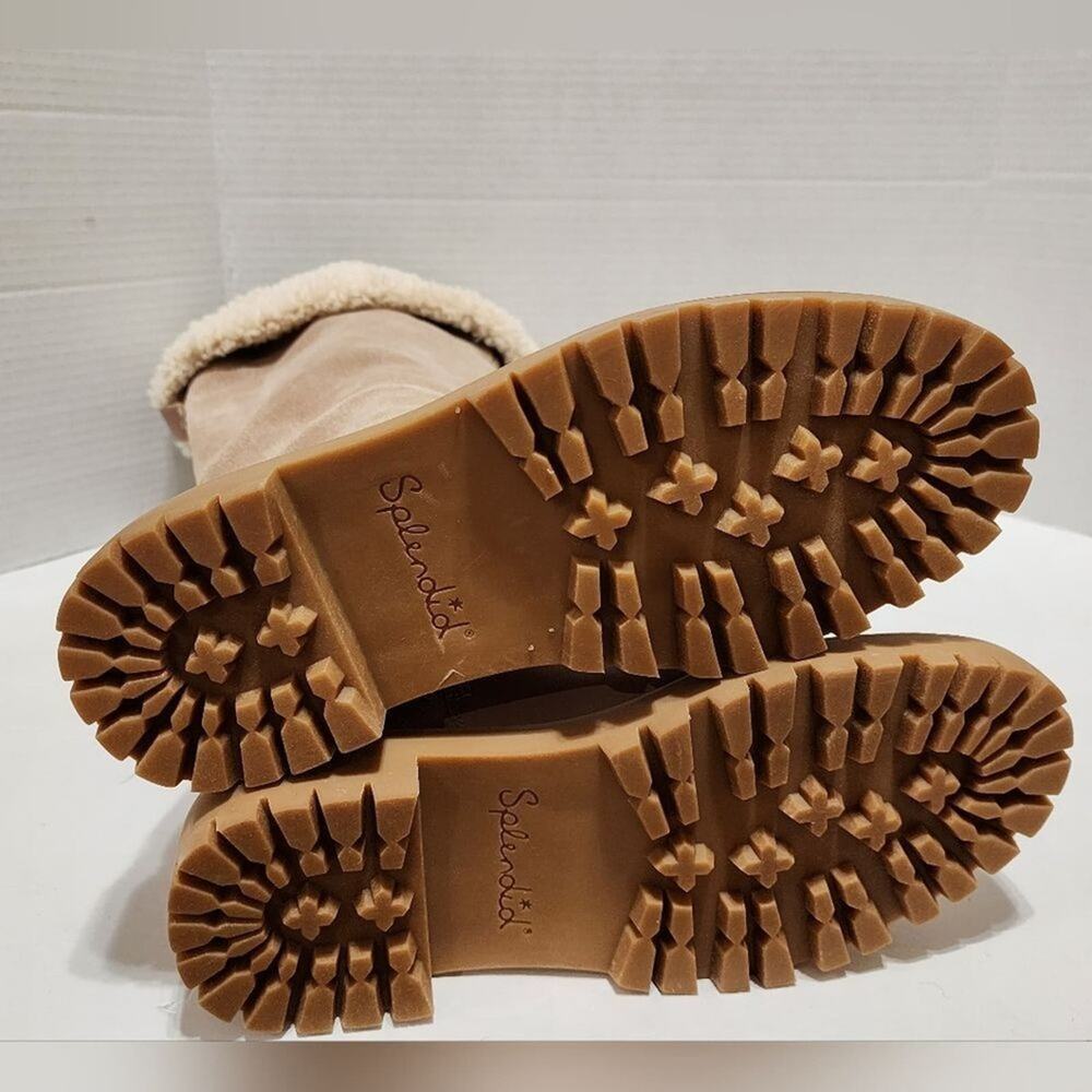 Splendid Antonia faux fur trimmed warm sand leather boots Women's size 8 new!!‎ - Picture 9 of 13